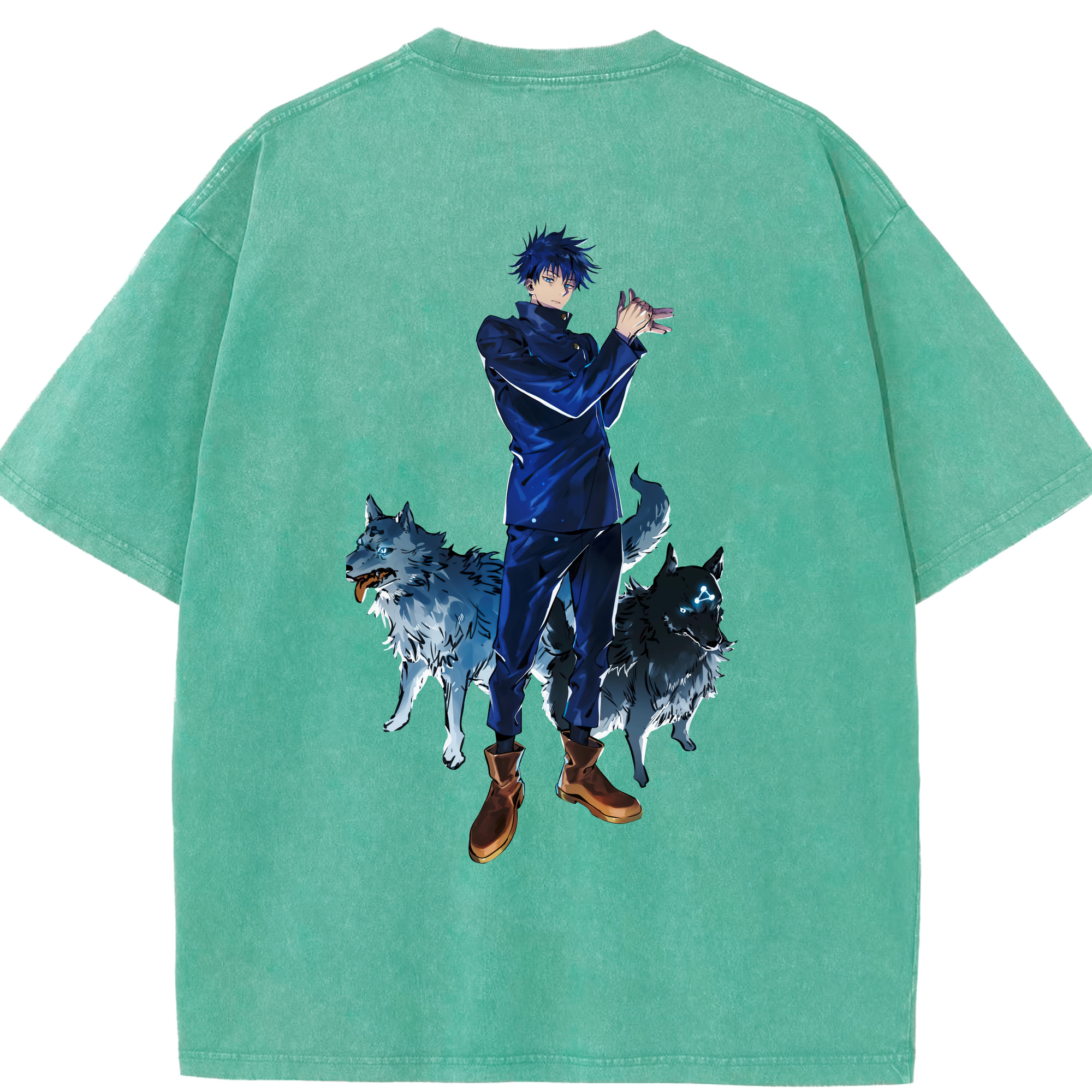 （画像用） 呪術廻戦 Jujutsu Kaisen 綿100% ヴィンテージ風 半袖Tシャツ（背面プリント）